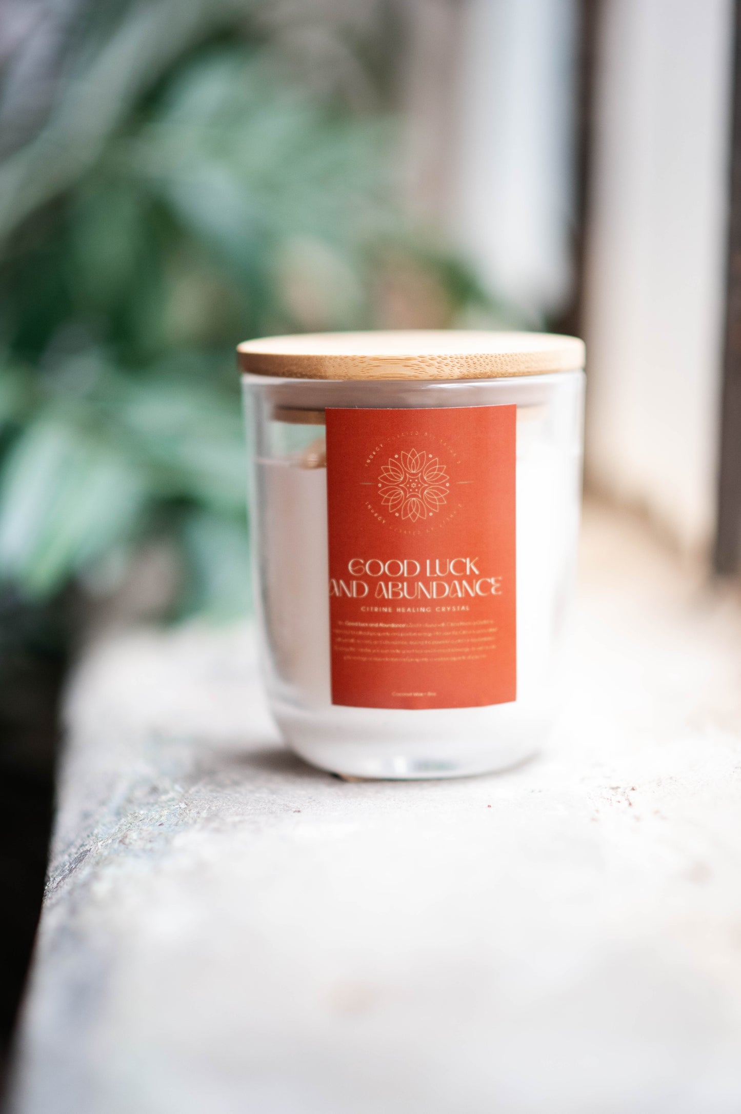 Good Luck And Abundance Citrine Crystal Infused Candle