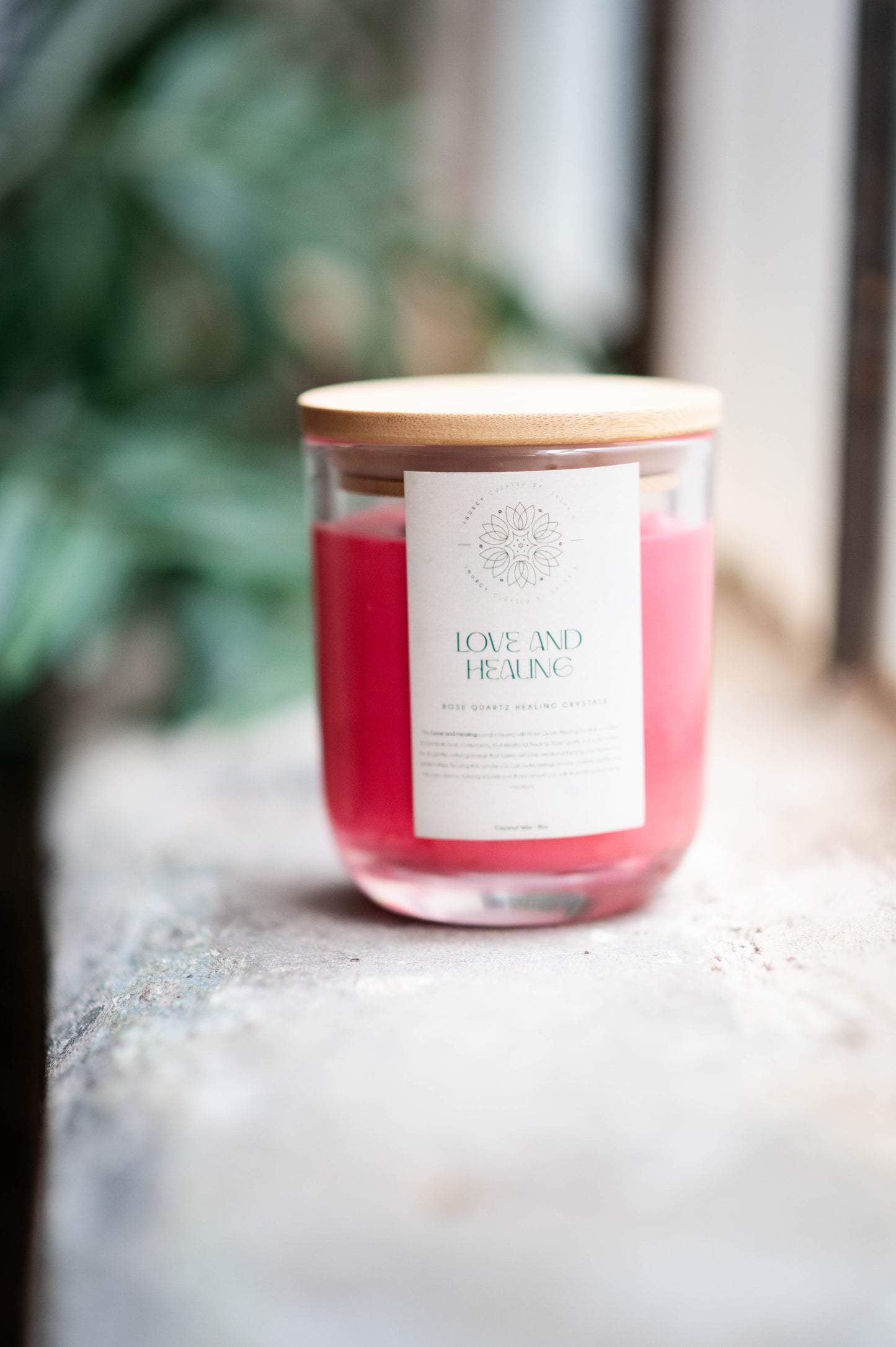 Love And Healing Rose Quartz Infused Candle
